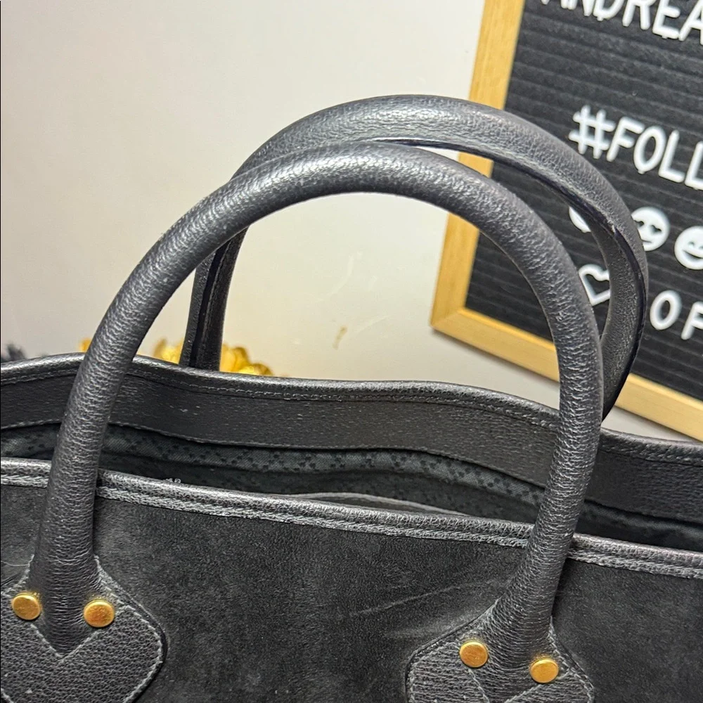 Gucci Black Suede Tote Bag - Picture 6 of 14